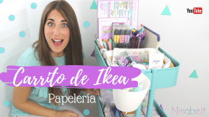 Lee más sobre el artículo Mi CARRITO Raskog de IKEA. ✏️Material de PAPELERÍA y de oficina
