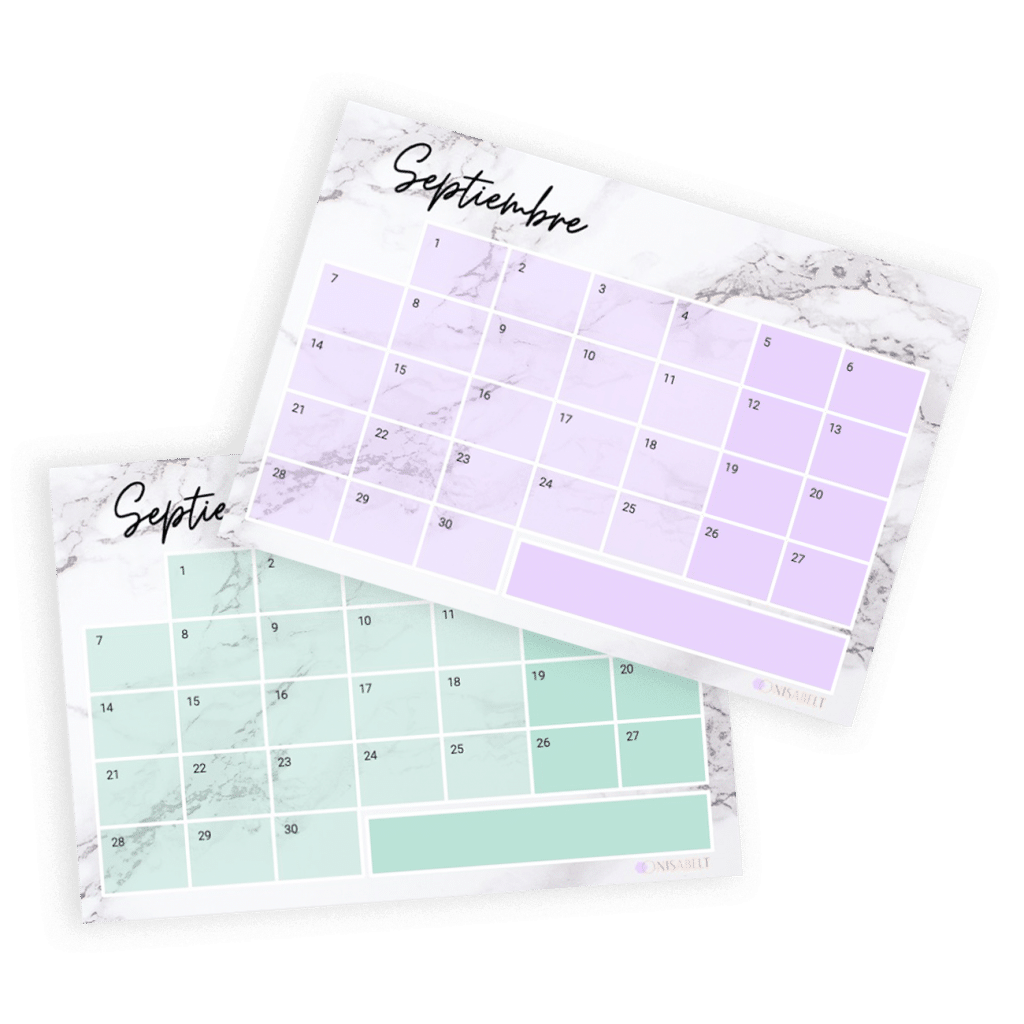 Calendarios 2020 mint lila
