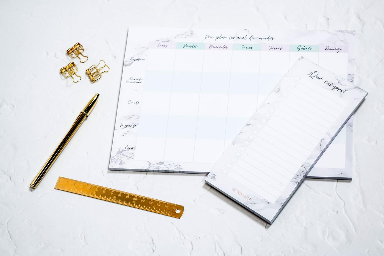 PLAN SEMANAL DE COMIDAS A4 + ¿QUÉ COMPRO?