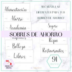 Portadas Sobres de Ahorro A6 [PRODUCTO DIGITAL]