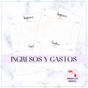 Hoja control Ingresos y Gastos [PRODUCTO DIGITAL]