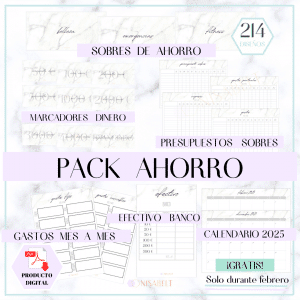 Pack Planificador de ahorro mármol [DIGITAL]