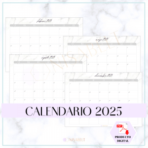 Calendario mensual 2025 Mármol [DIGITAL]
