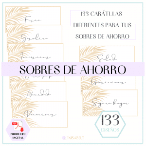 Portadas Sobres de Ahorro A6 Colección Palmeras [DIGITAL]